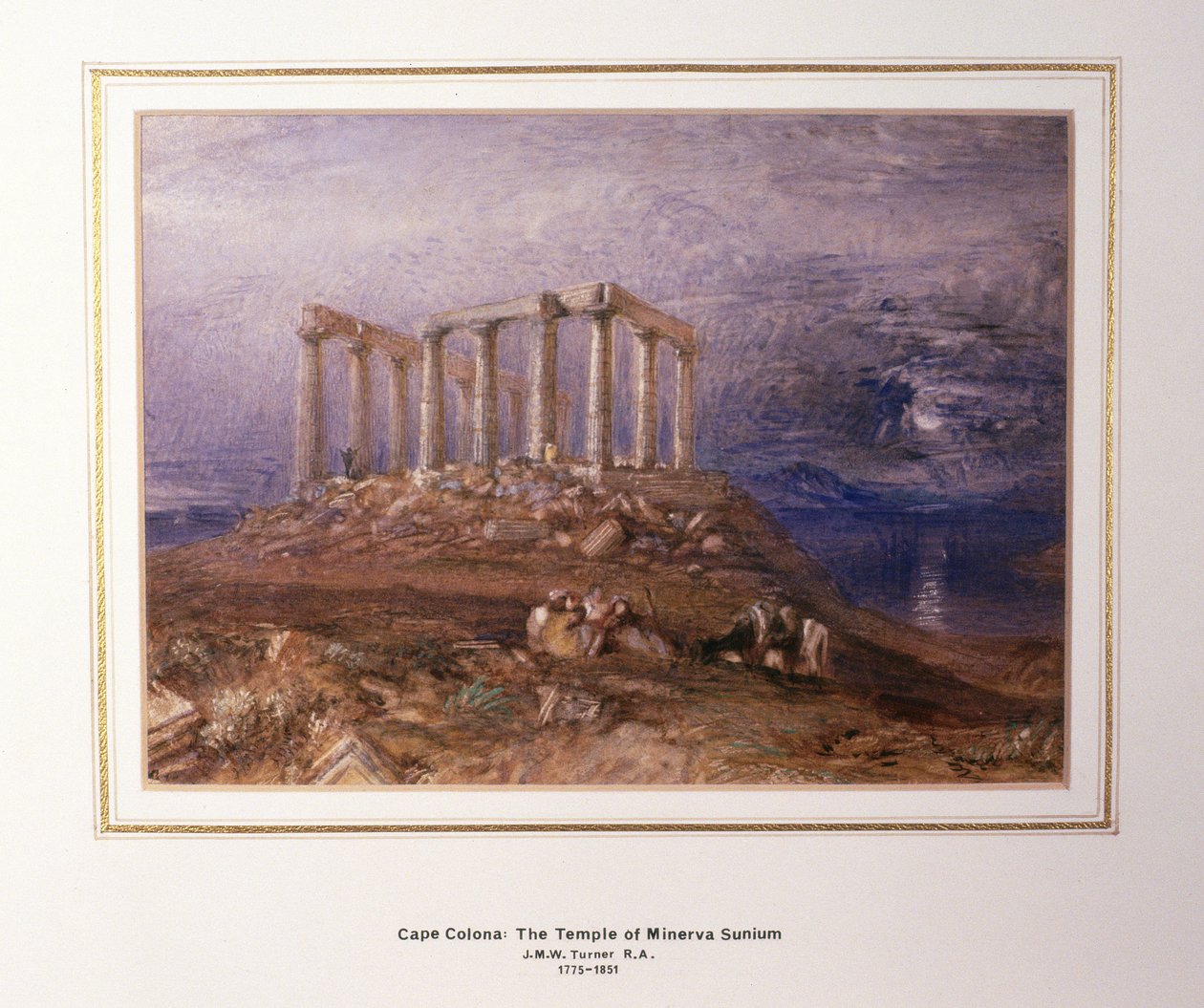 O templo de Minerva no Sunium, Cape Colonna de Joseph Mallord William Turner