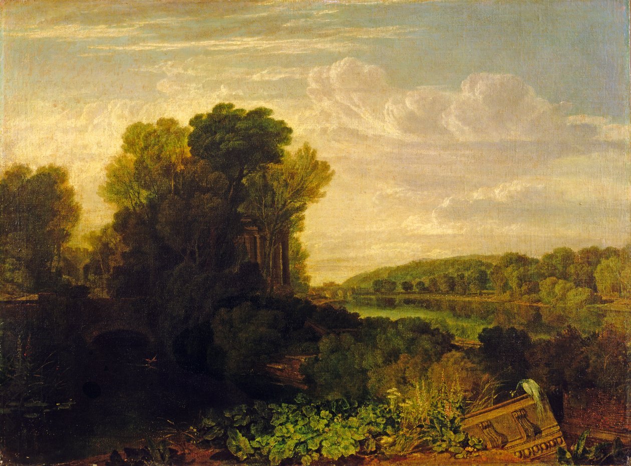 O Tamisa em Weybridge, c.1807-10 de Joseph Mallord William Turner