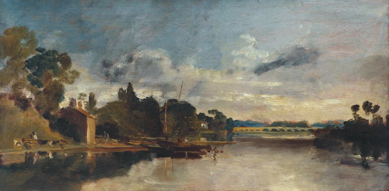O, thames, perto, walton, pontes de Joseph Mallord William Turner