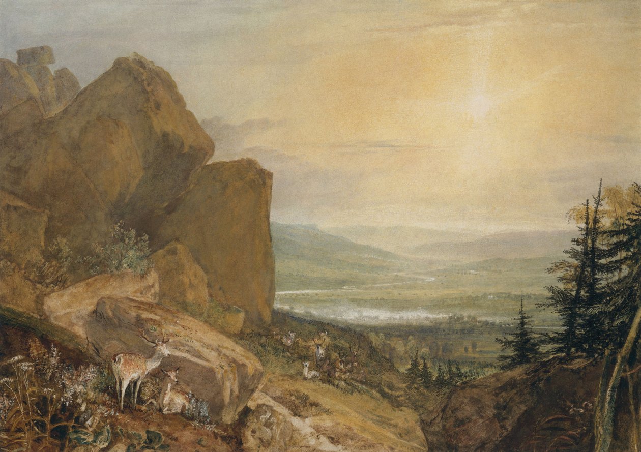 Vale do Wharfe com Otley à distância de Joseph Mallord William Turner
