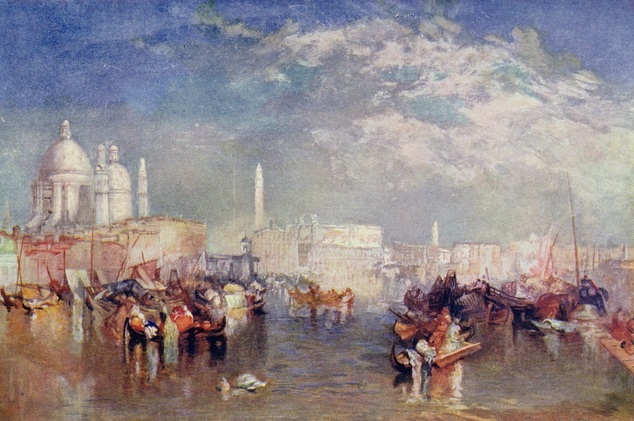 Veneza, ilustração de "vidas de grandes homens contada por grandes homens", editada por Richard Wilson, c.1920s de Joseph Mallord William Turner