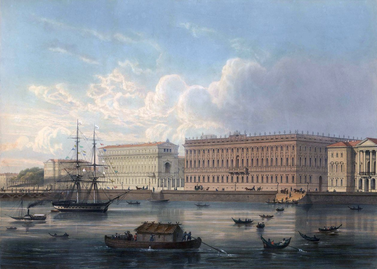 Palácio de mármore em São Petersburgo de Joseph Maria Charlemagne Baudet