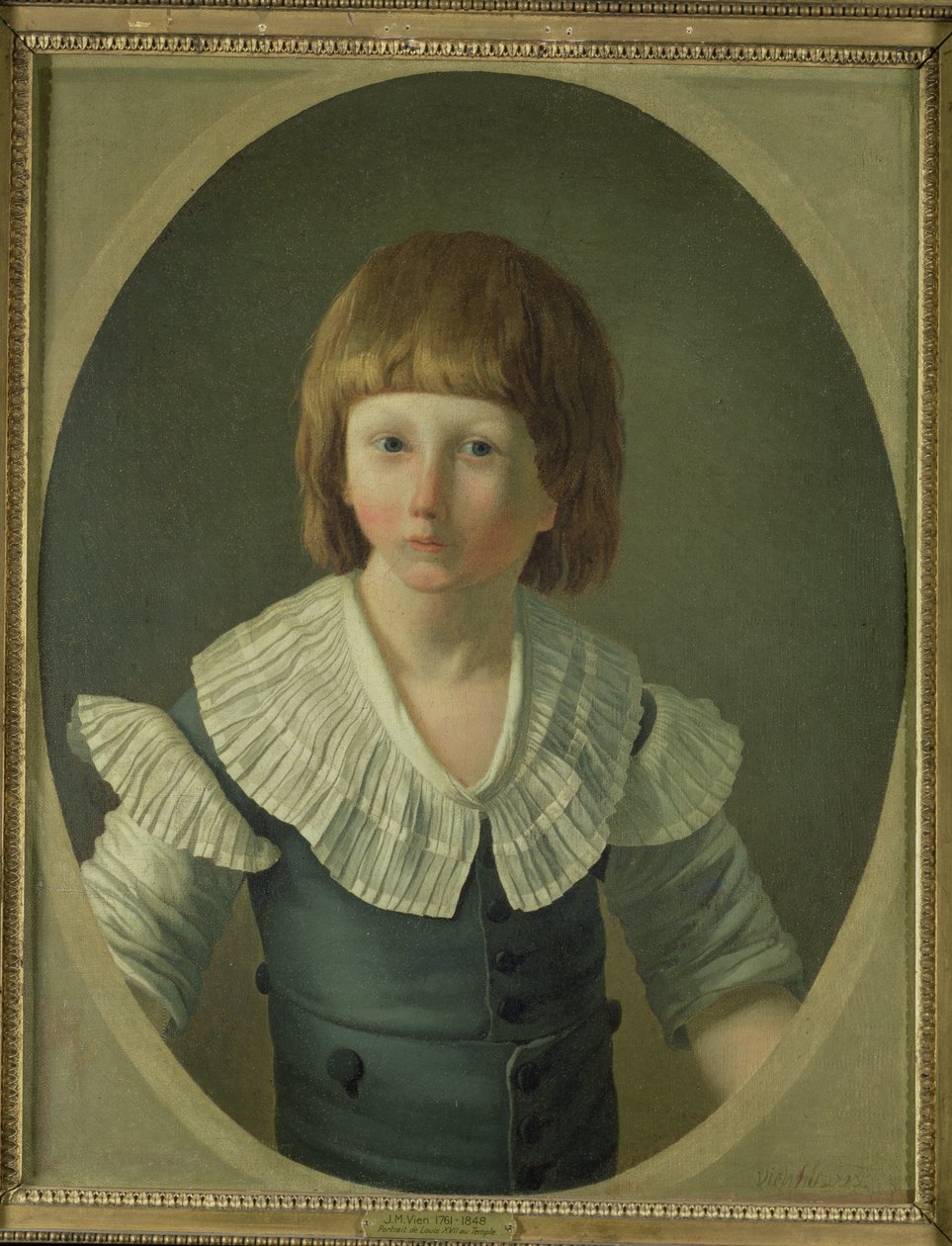 Luís XVII (1785-95), de 8 anos, no Templo, 1793 de Joseph Marie the Younger Vien