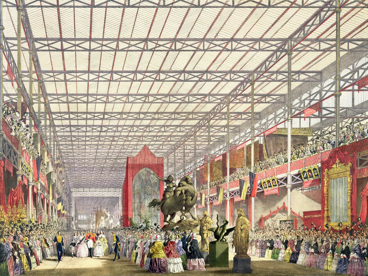 A Nave Estrangeira na Grande Exposição Industrial de 1851, placa 2 de &39;Dickenson&39;s Comprehensive Pictures&39; de Joseph Nash