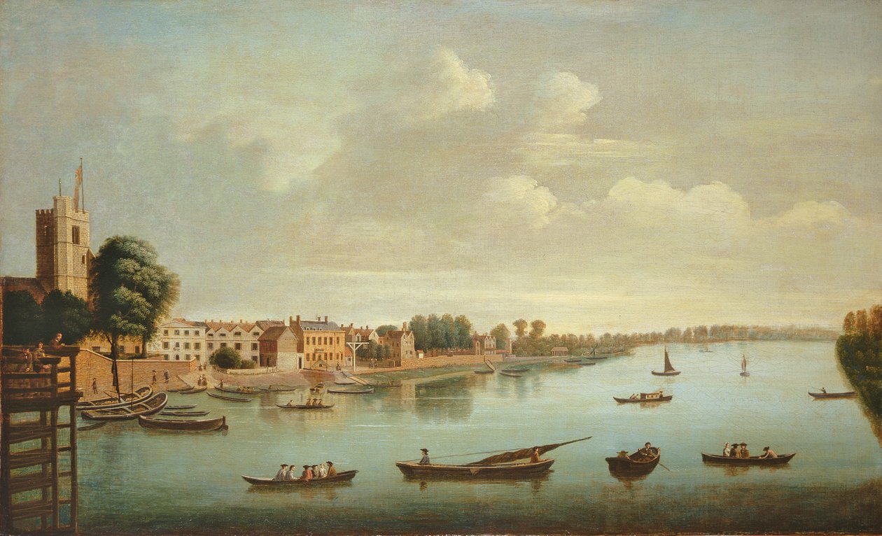 Uma vista do Tamisa da ponte de Putney de Joseph Nichols