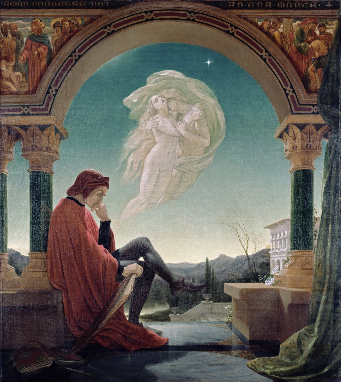Sonho de Dante, da &39;Divina Comédia&39; de Joseph Noel Paton