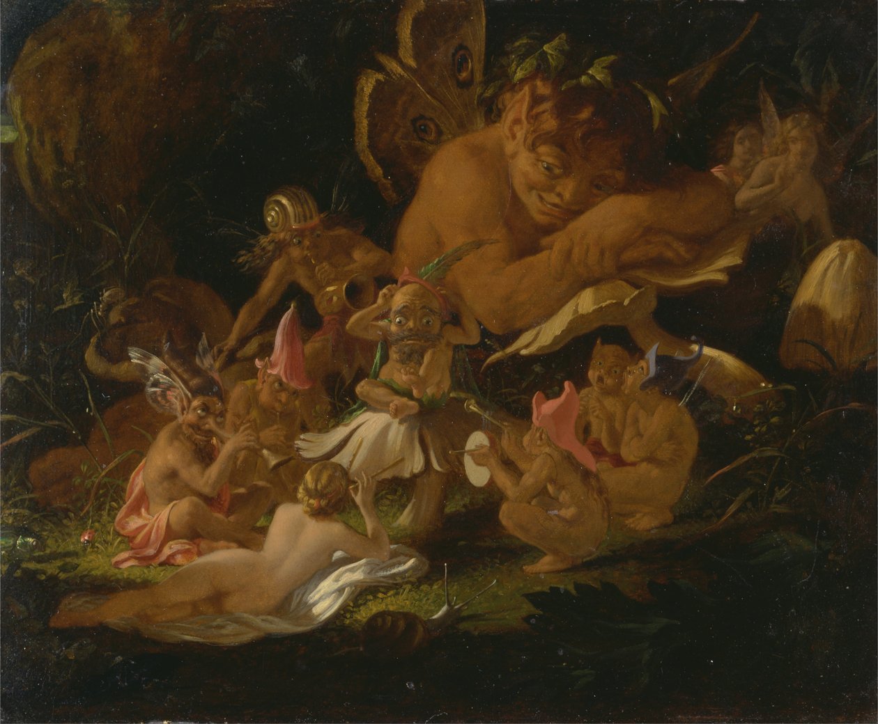 Puck and Fairies, de um sonho de noites de verão de Joseph Noel Paton