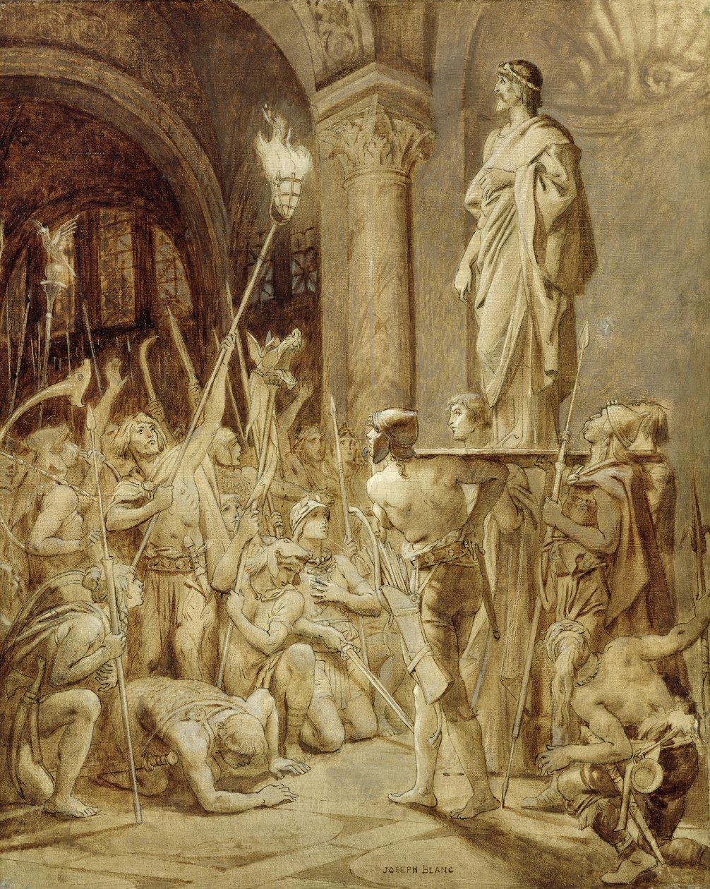 Clovis (465-511) levou seu escudo de Joseph Paul Blanc
