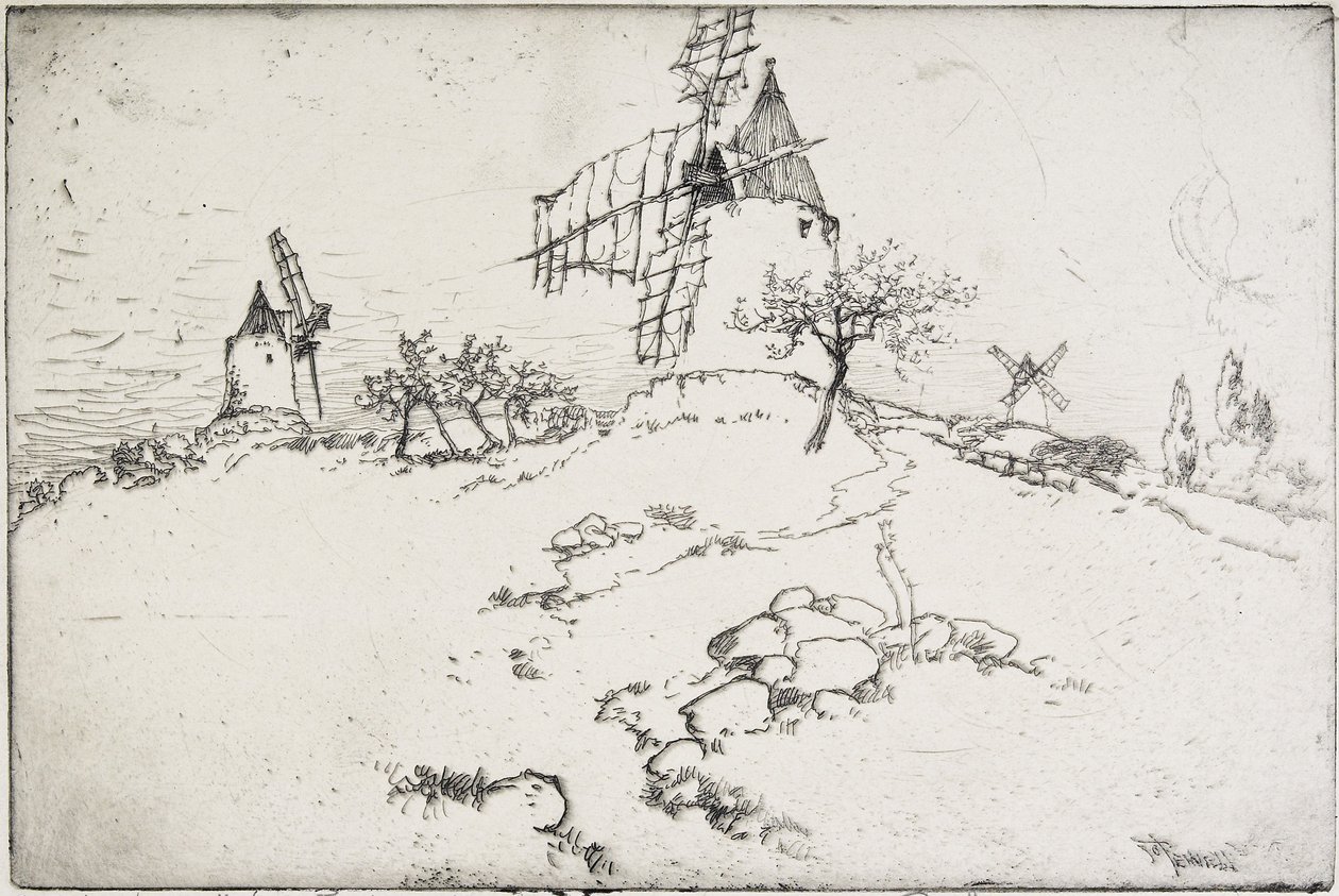 Moinho de Daudet, 1893 de Joseph Pennell