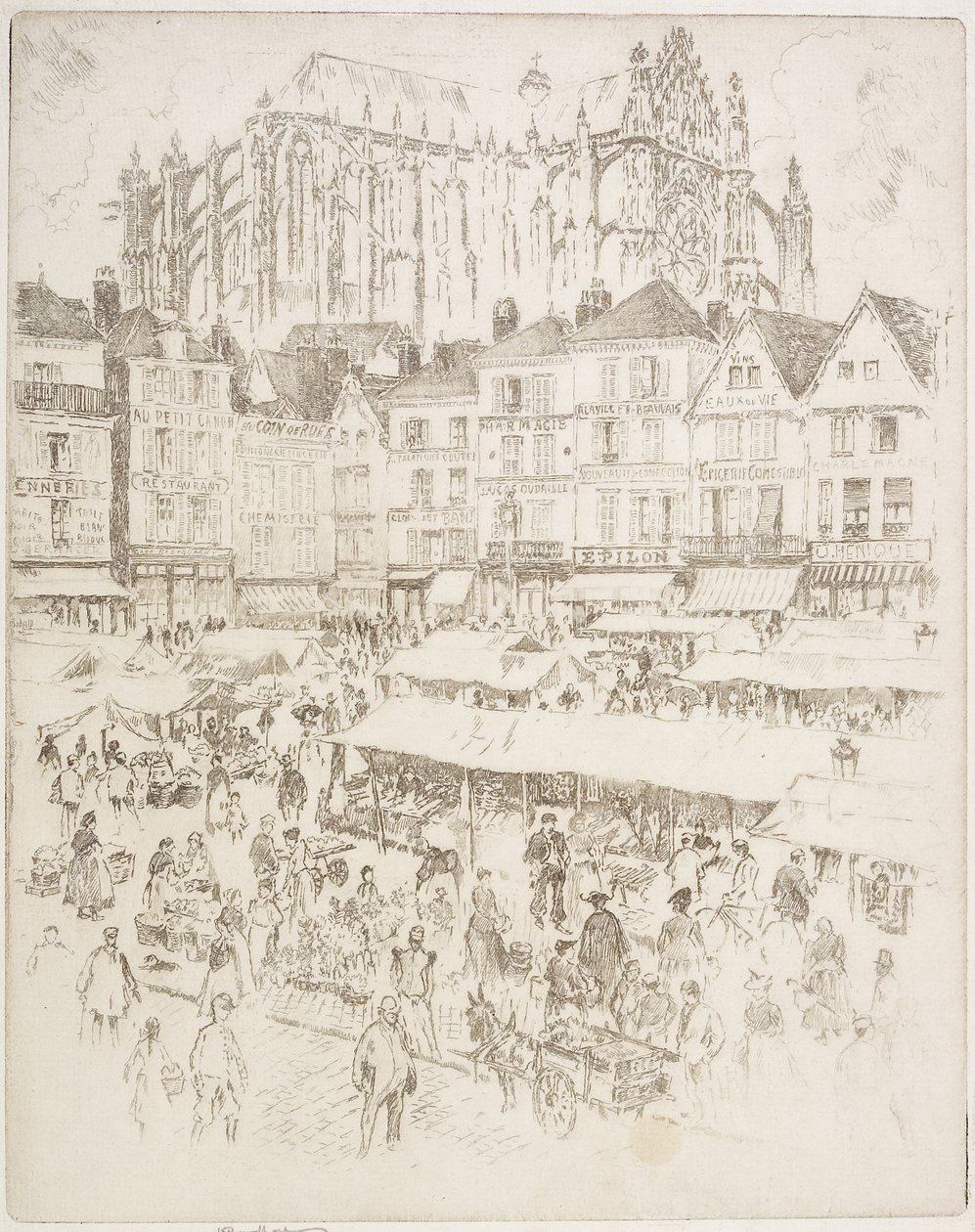 O lugar, Beauvois, 1907 de Joseph Pennell