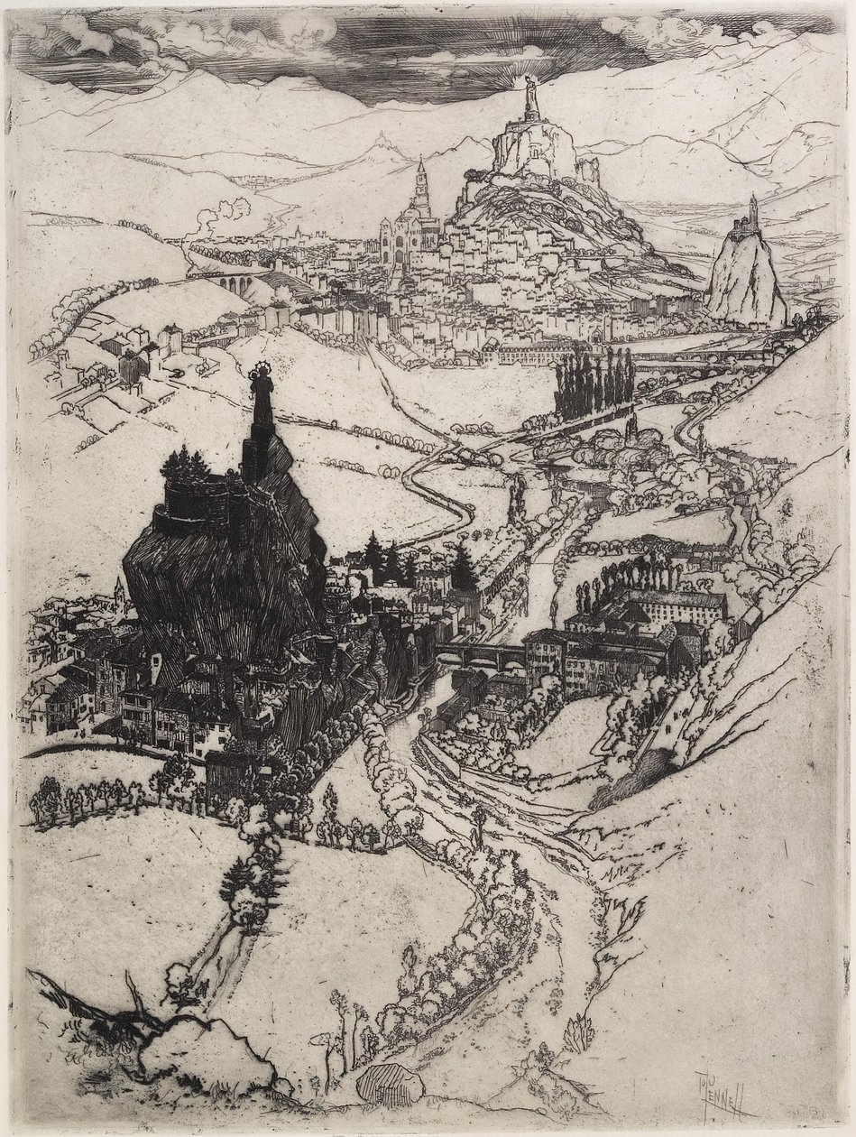 O Puy, Terceira Placa, 1894 de Joseph Pennell