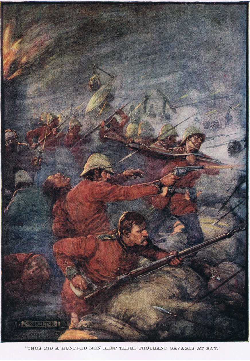 Assim, cem homens mantiveram três mil selvagens na baía de Joseph Ratcliffe Skelton