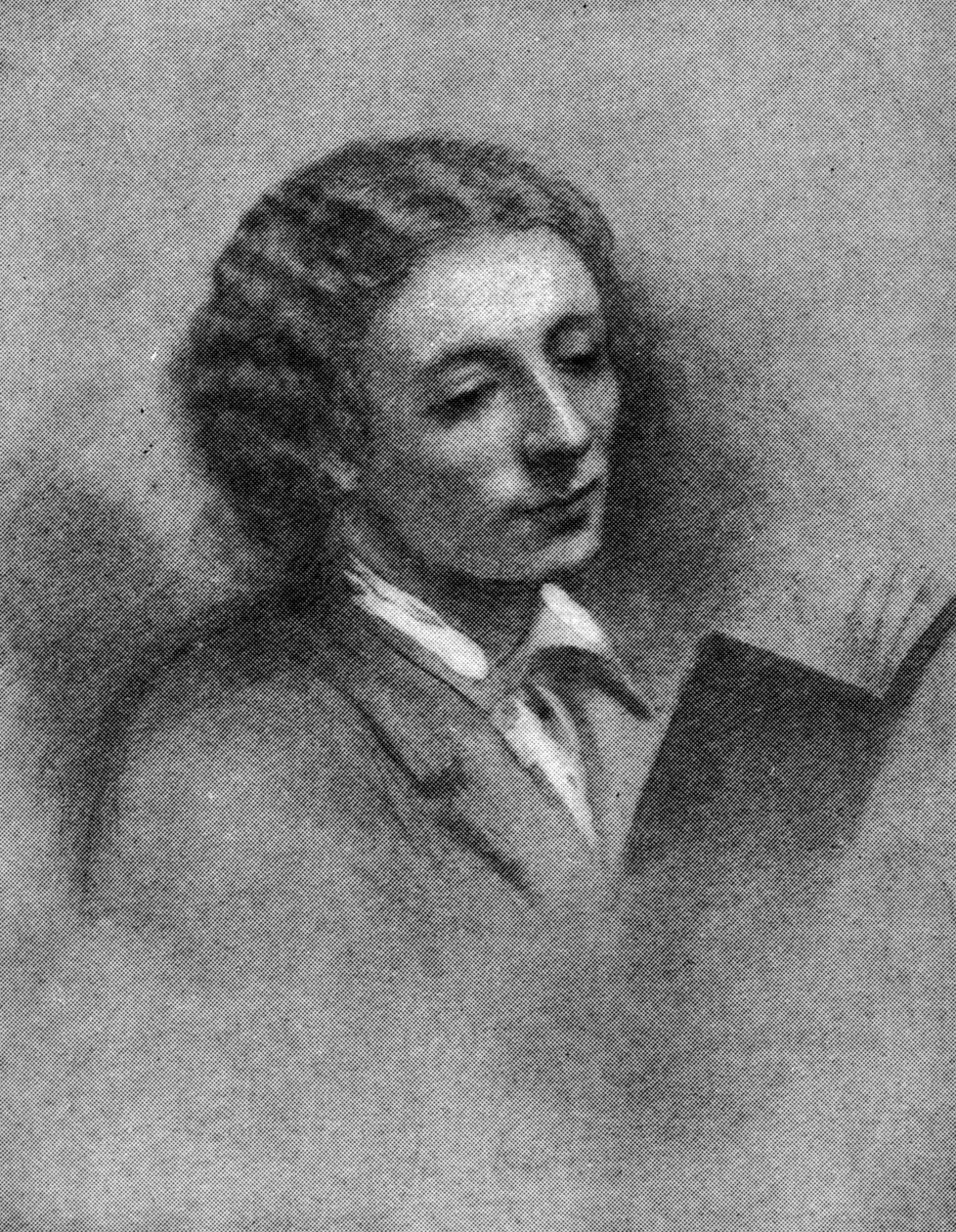 John Keats (carvão e giz no papel) de Joseph Severn