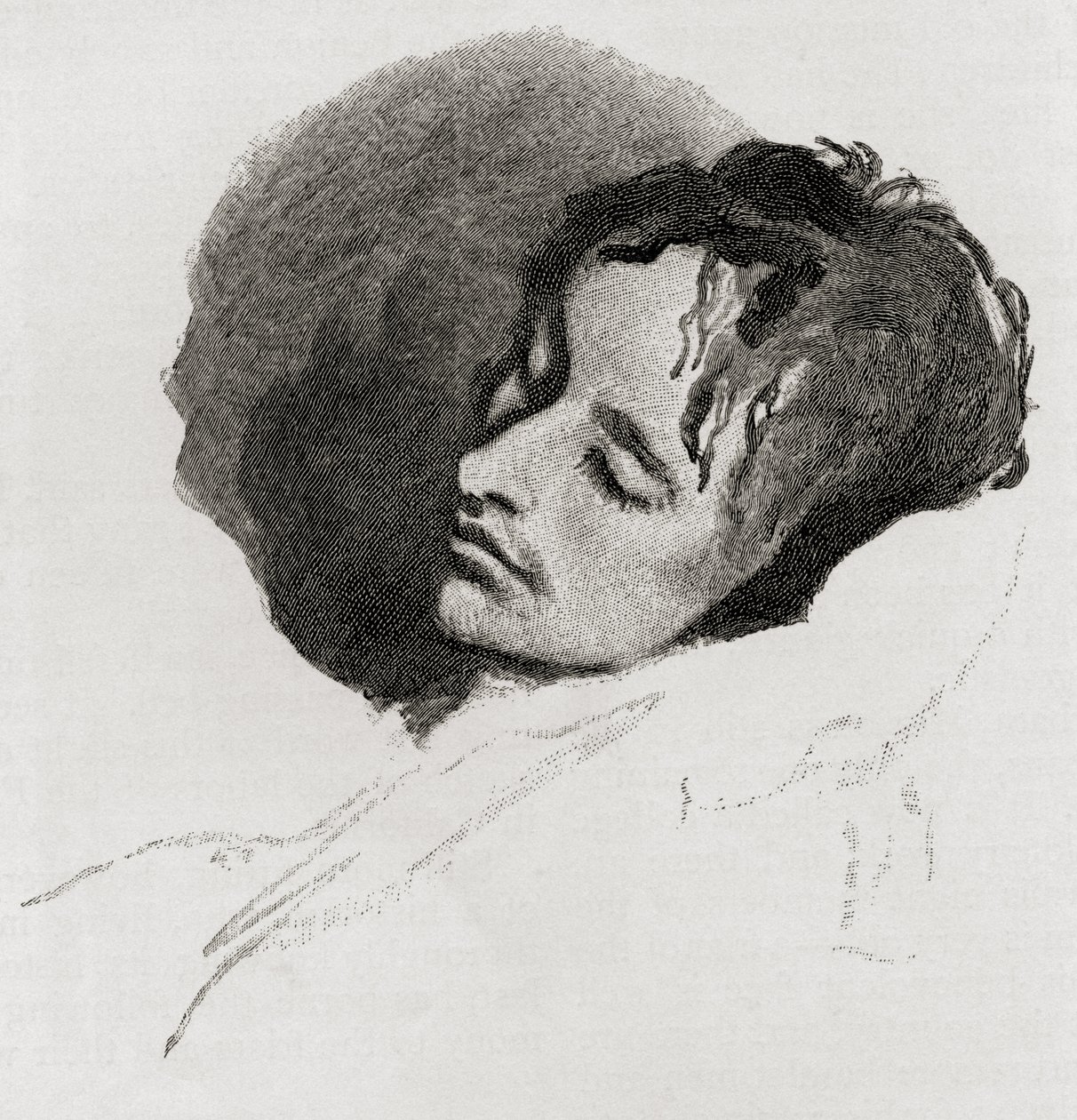 John Keats em sua última doença, de &39;The Century Illustrated Monthly Magazine&39;, de maio a outubro de 1883 de Joseph Severn