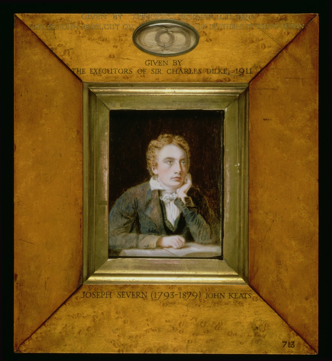 No.0713 Uma miniatura de retrato de John Keats (1795-1821) c.1818 de Joseph Severn