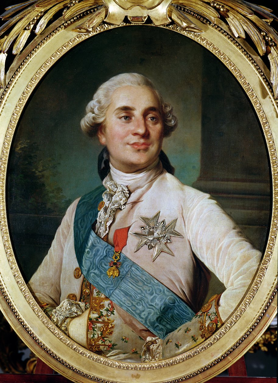 Medalhão do retrato de Louis XVI (1754-93) 1775 de Joseph Siffred Duplessis