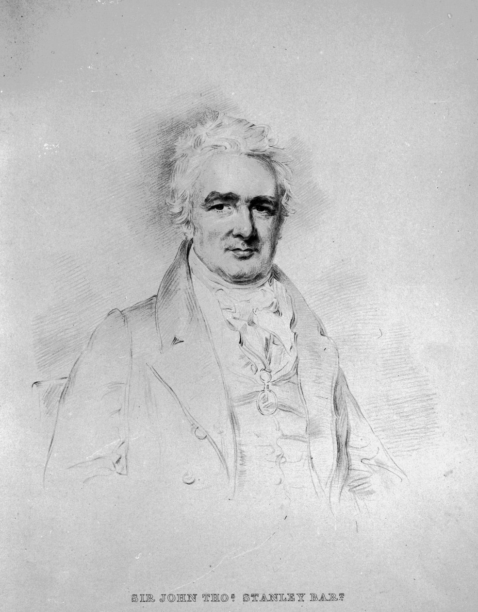 Sir John Thomas Stanley Bart, 1º Lord Stanley de Alderley, gravado por Isaac W. Slater de Joseph Slater