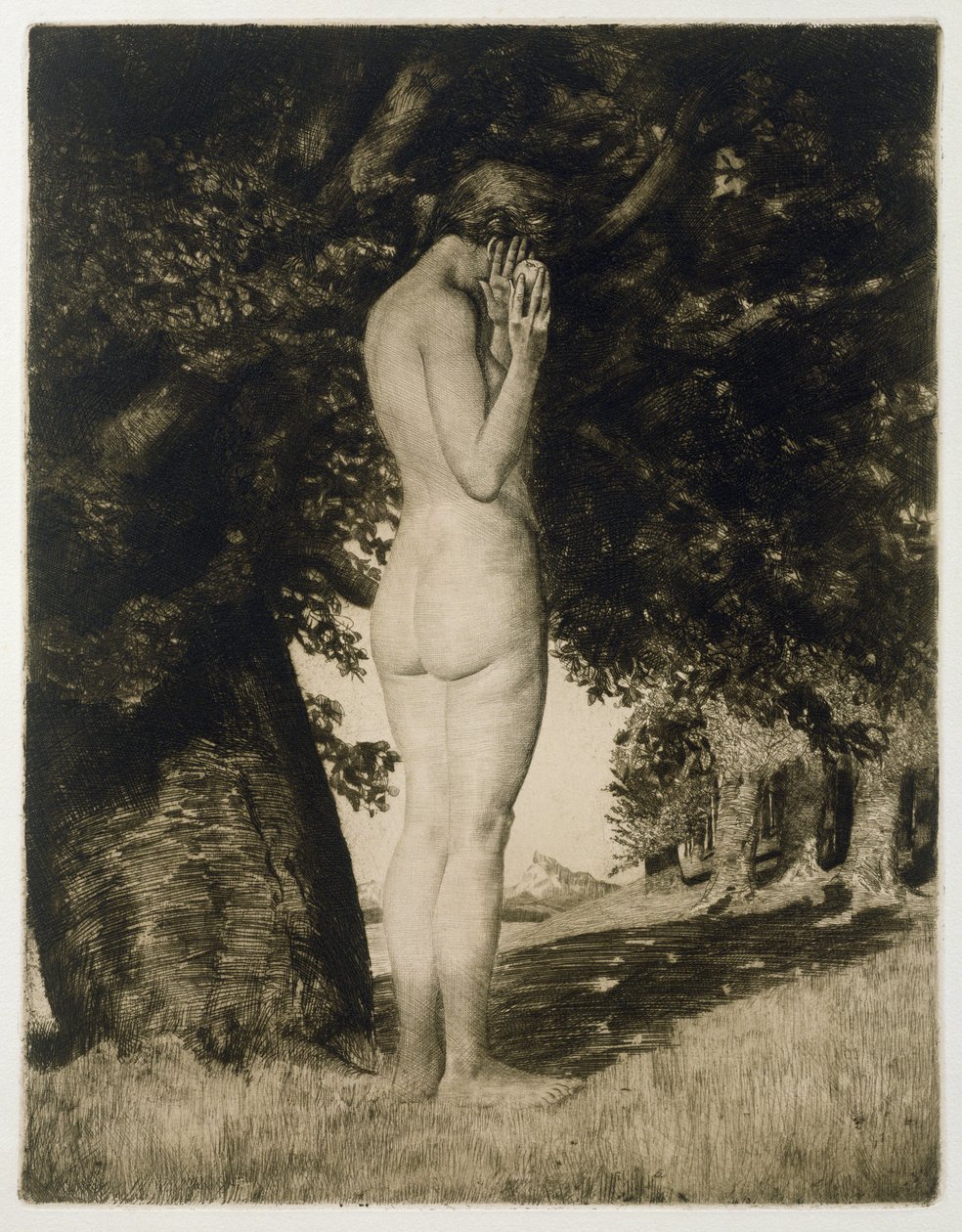 Eva, 1918 (gravura no papel) de Joseph Uhl