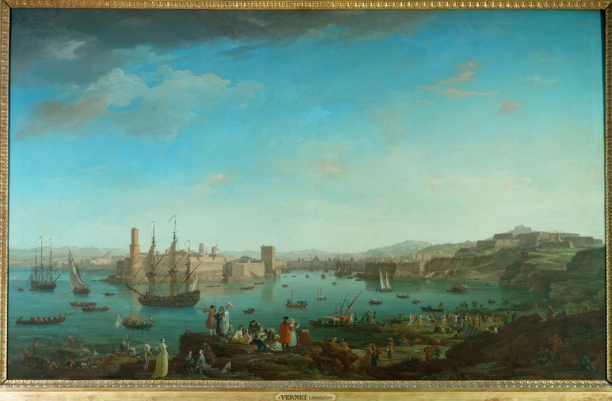 A entrada do porto de Marselha de Claude Joseph Vernet