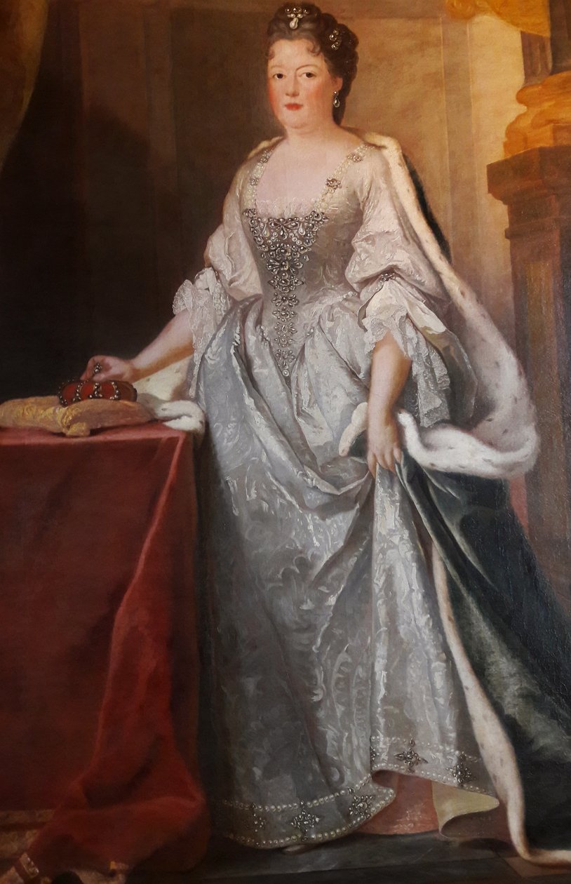 Retrato de Therese Kunigunde da Polônia com uma coroa de Joseph Vivien