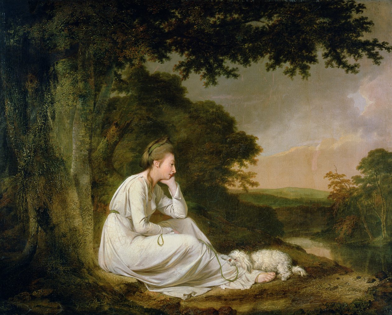Maria, &39;Uma Jornada Sentimental&39; de Laurence Sterne (1713-68) 1777 de Joseph Wright of Derby