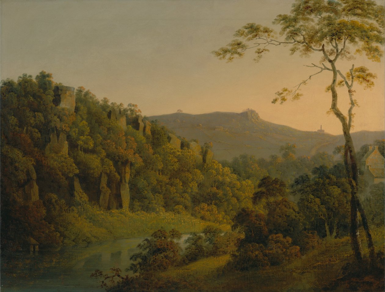 Matlock Dale, olhando em direção a Escarpa de Black Rock de Joseph Wright of Derby