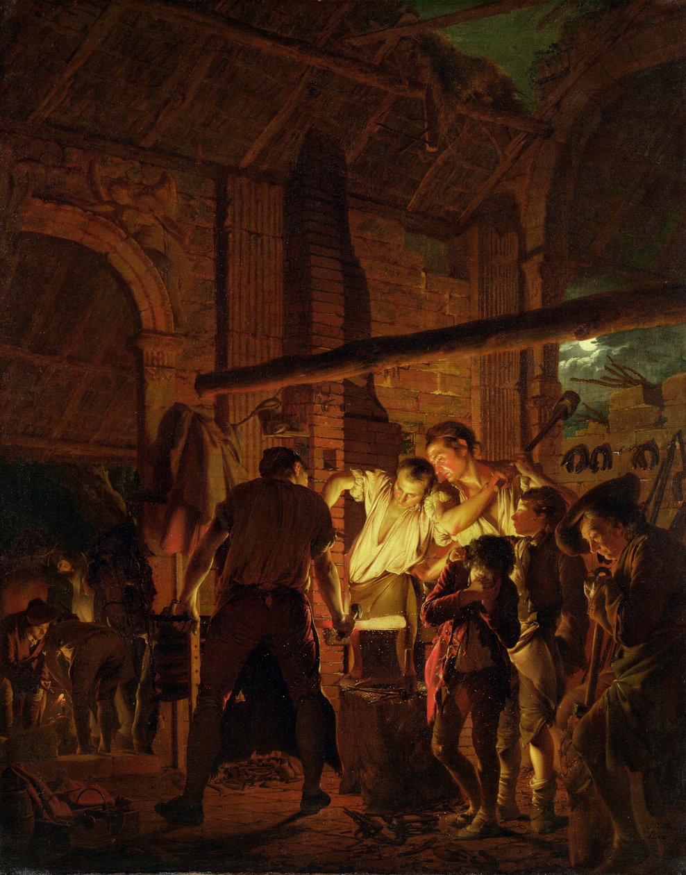 A loja do ferreiro de Joseph Wright of Derby