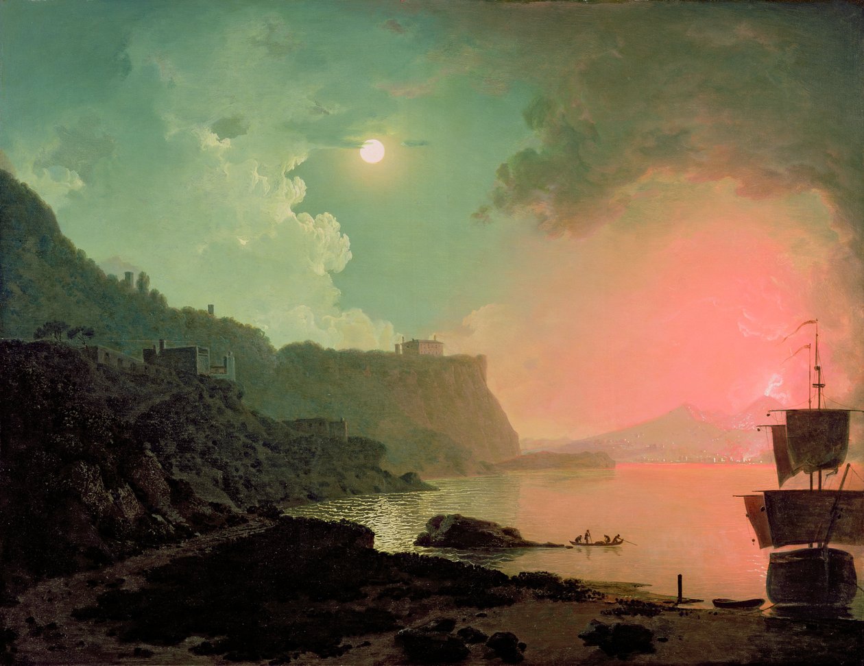 Vesúvio de Posillipo, c.1788 de Joseph Wright of Derby