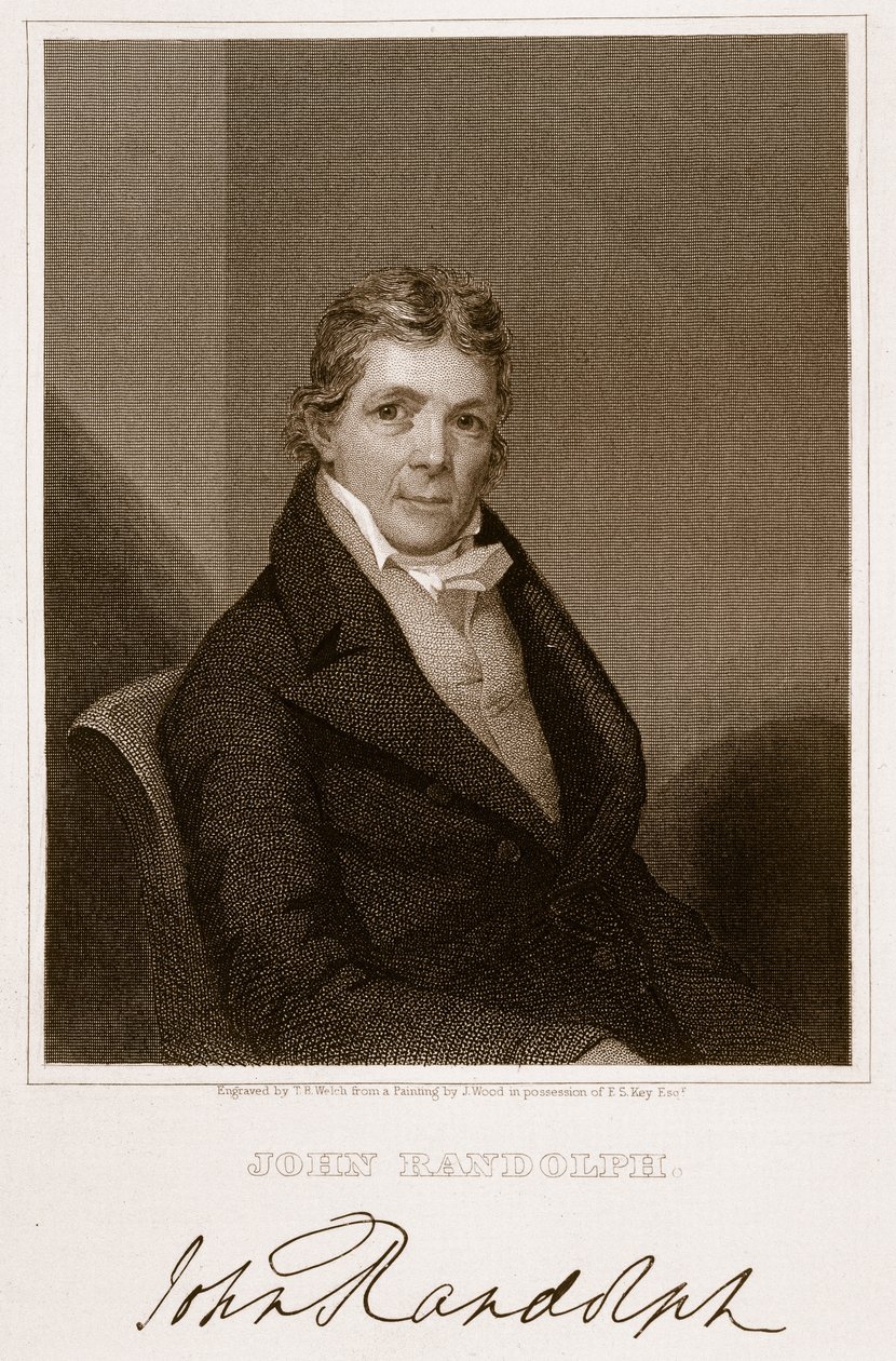 John Randolph (1773-1833) gravado por Thomas B. Welch (1814-74) de Joseph Wood