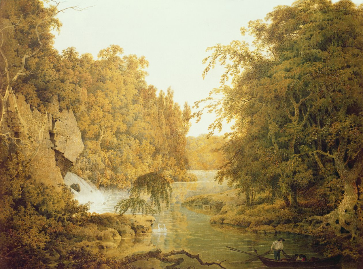 Dovedale, o distrito de pico de Joseph Wright of Derby