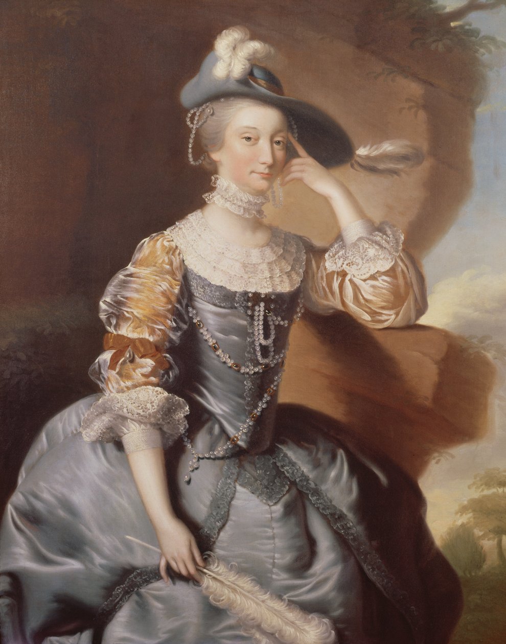 Retrato da Sra. Anne Carver de Joseph Wright of Derby