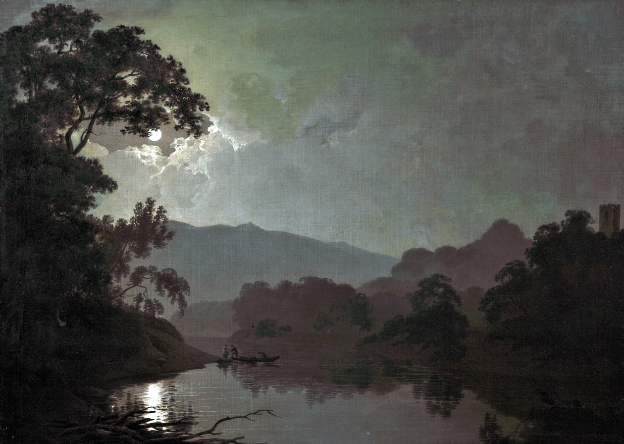 Snowdown ao luar, 1792 de Joseph Wright of Derby