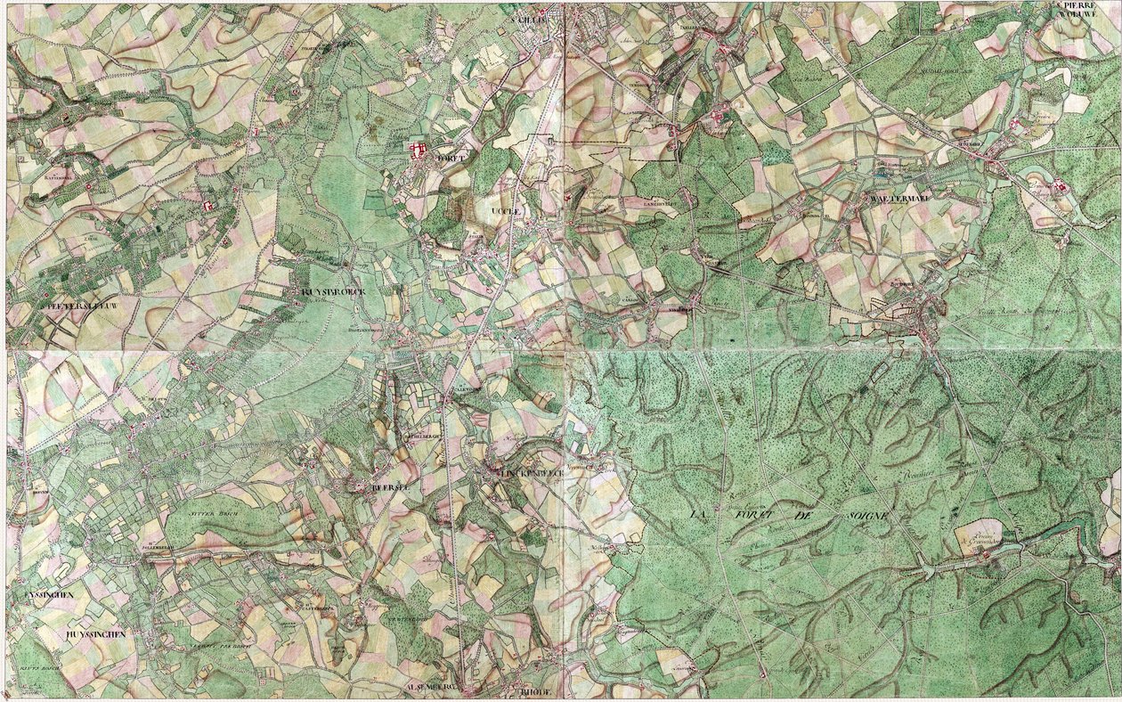 Mapa de Uccle de Joseph de Ferraris