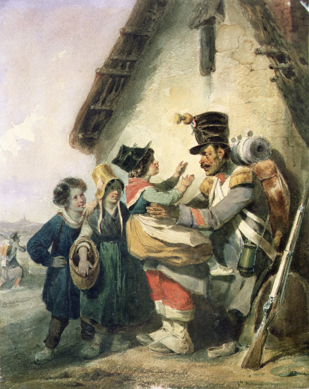 O retorno do soldado de Joseph Louis Hippolyte Bellange