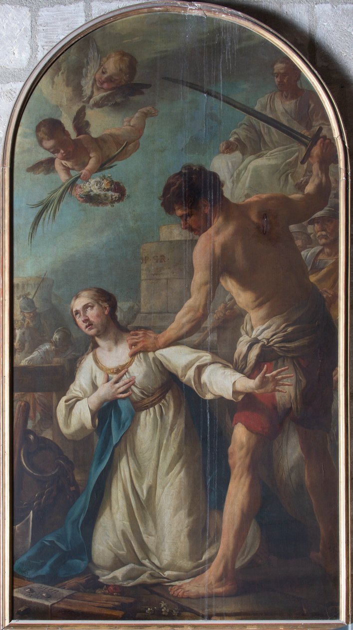O Mártir de Santa Catarina de Joseph Marie the Elder Vien