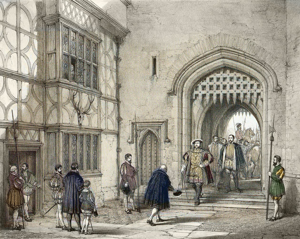 Henrique VIII (1491-1547) no Castelo de Hever em Kent, depois de Joseph Nash (1809-1878) de Joseph (after) Nash