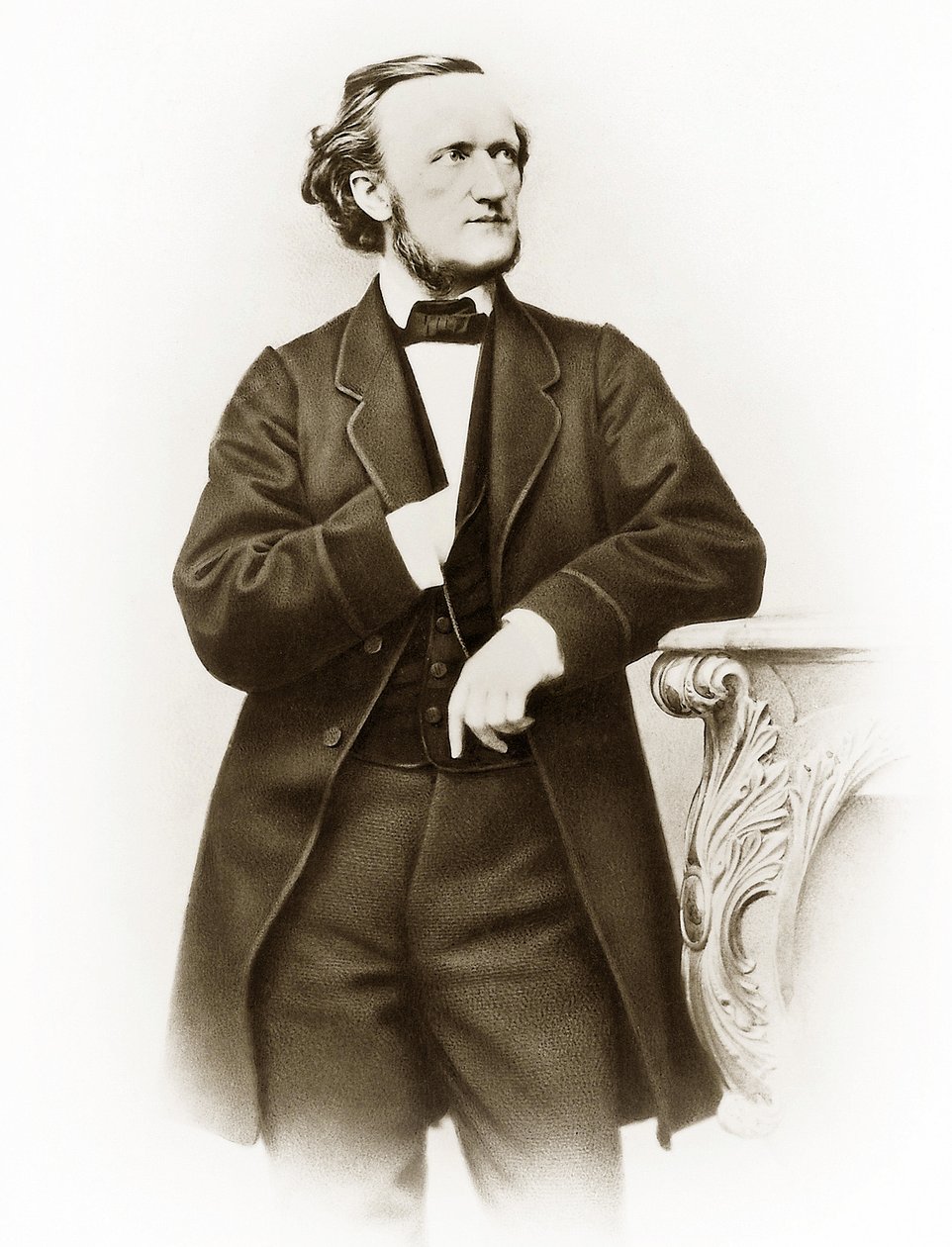 Retrato de Richard Wagner (1813-1883), foto do compositor alemão por Joseph Albert (1825-1886) de Joseph Albert