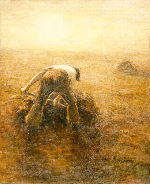 O trabalhador de campo (óleo sobre tela) de Joseph Alfred Terry