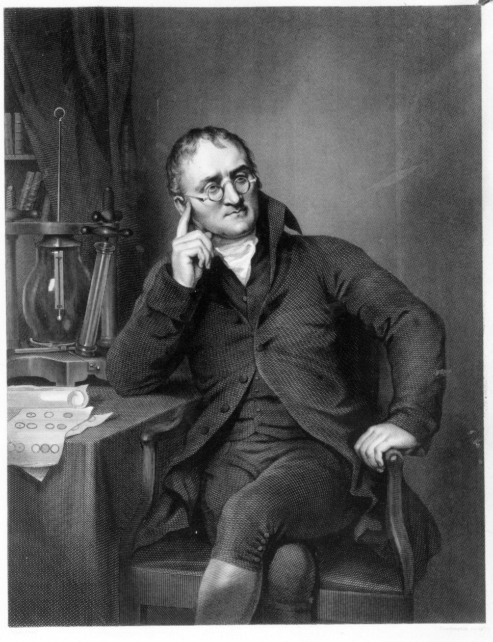 John Dalton, gravado por William Henry Worthington, c.1814 de Joseph Allen