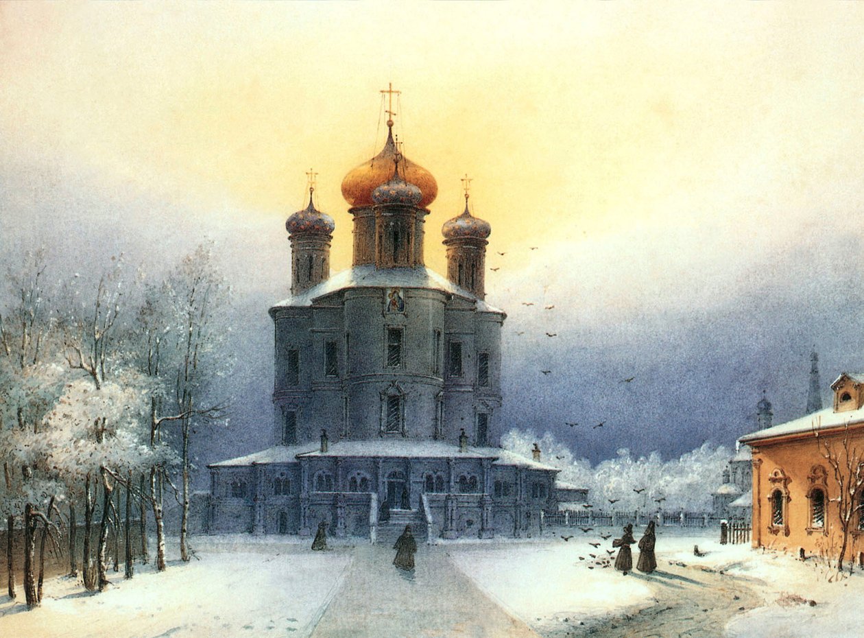 Mosteiro Donskoy, década de 1850. de Joseph Andreas Weiss