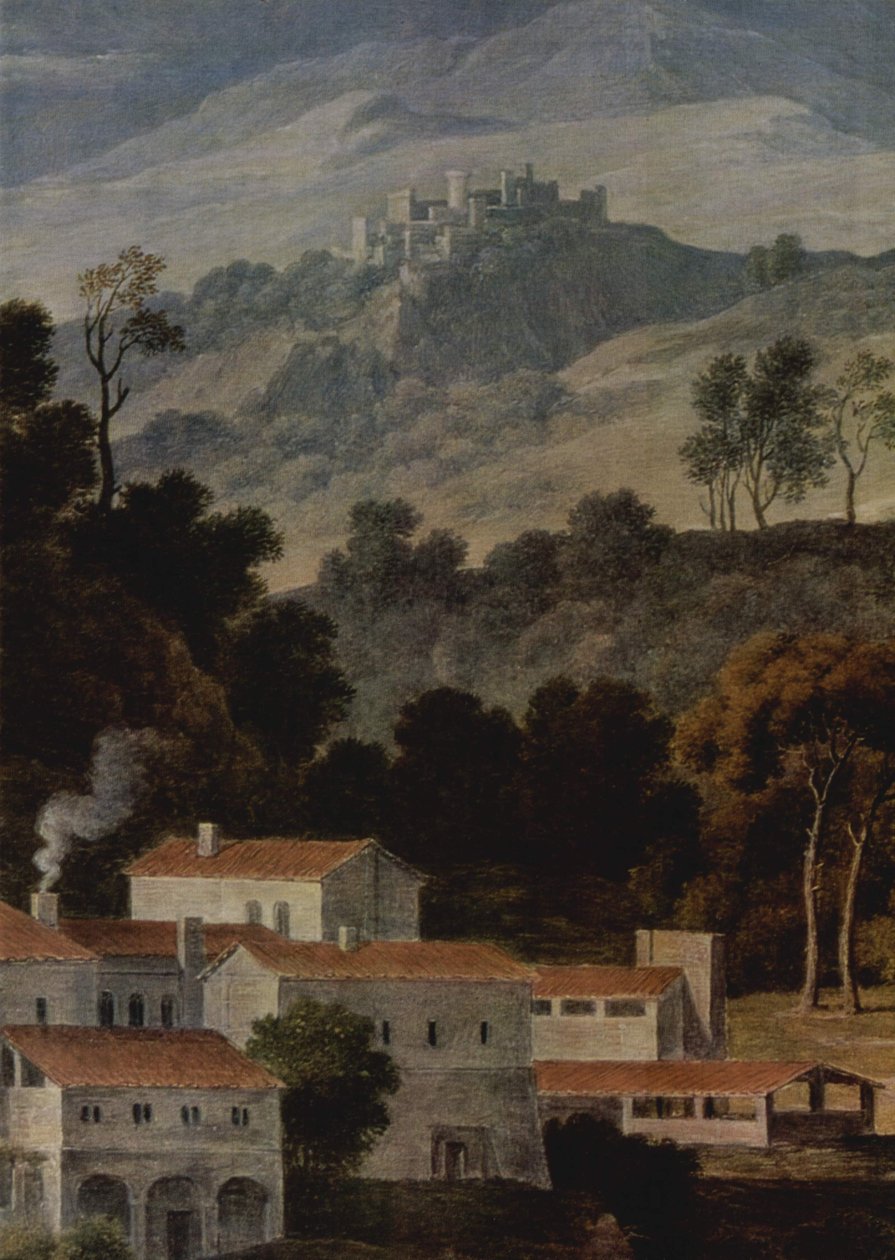 Alemão: Das Kloster San Francesco im Sabinergebirge bei Rom Mosteiro de São Francisco de Civitella nos Montes Sabine de Joseph Anton Koch