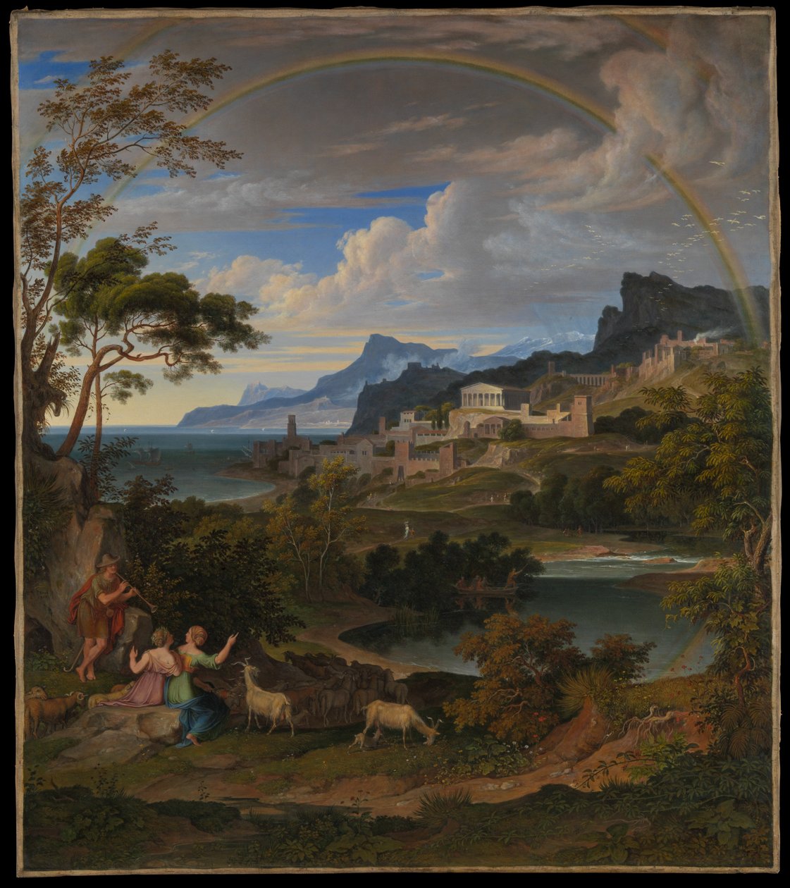 Paisagem heroica com arco-íris de Joseph Anton Koch