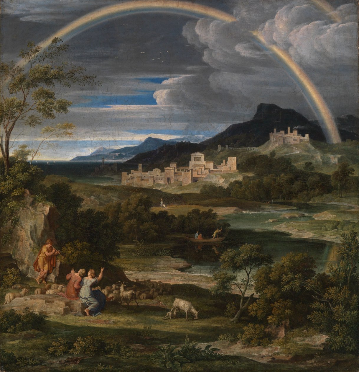 Paisagem heróica com arco-íris de Joseph Anton Koch