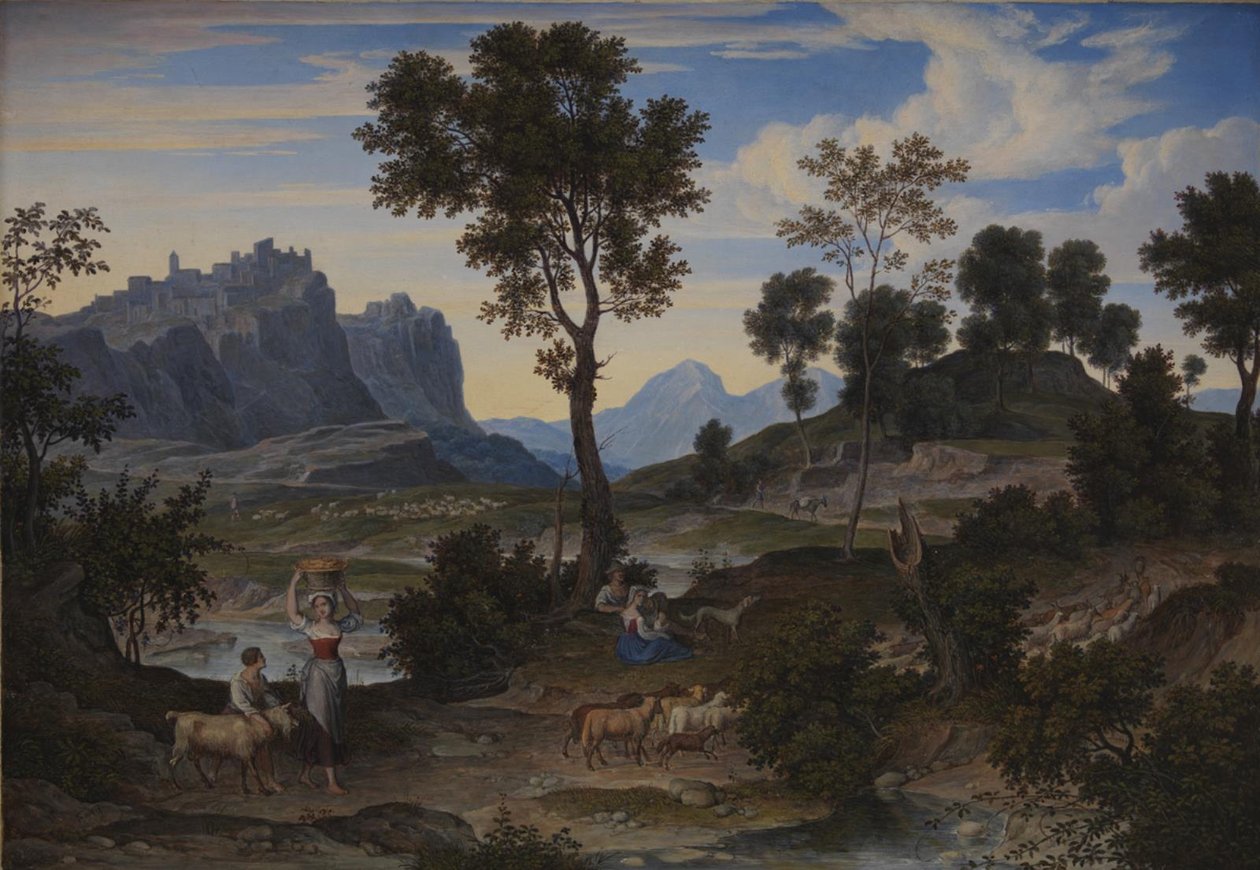 Paisagem de Civitella perto de Olevano de Joseph Anton Koch
