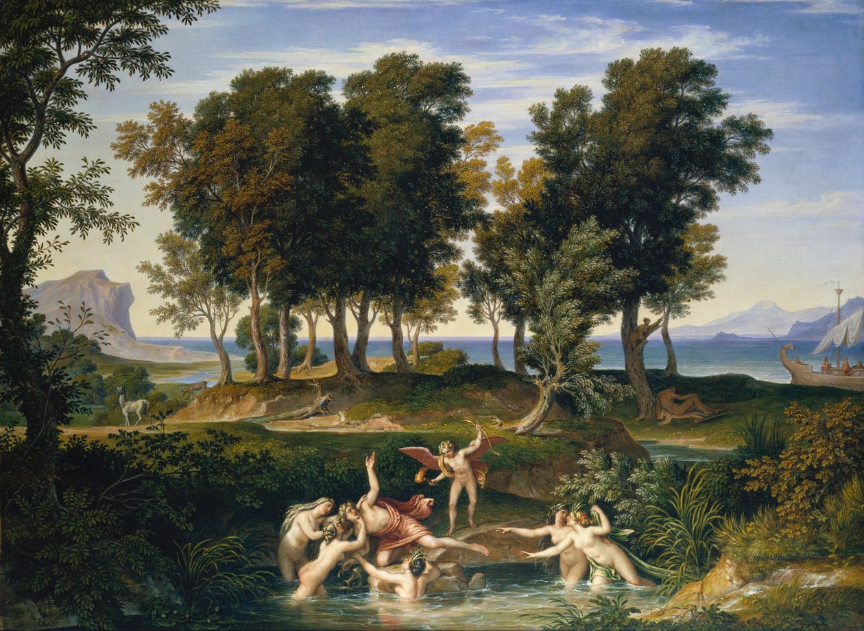 Paisagem com o rapto de Hilas de Joseph Anton Koch