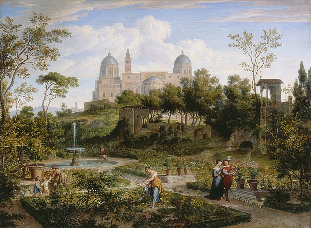 Santa Maria Maggiore em Rom. Um 1808 de Joseph Anton Koch