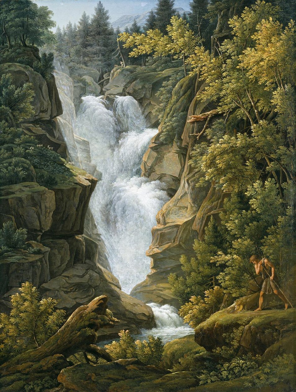 Cascata nas Terras Altas de Berna de Joseph Anton Koch