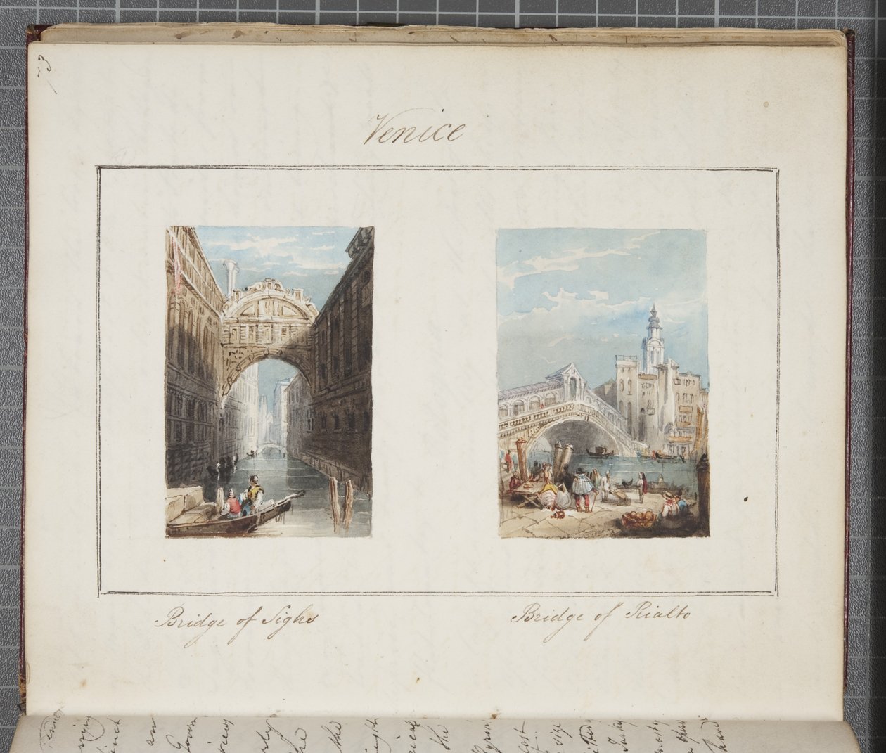 Veneza, colada em Thomas Moodys Journal de uma turnê pela Suíça e Itália, 1822 (wc no papel) de Joseph Axe Sleap