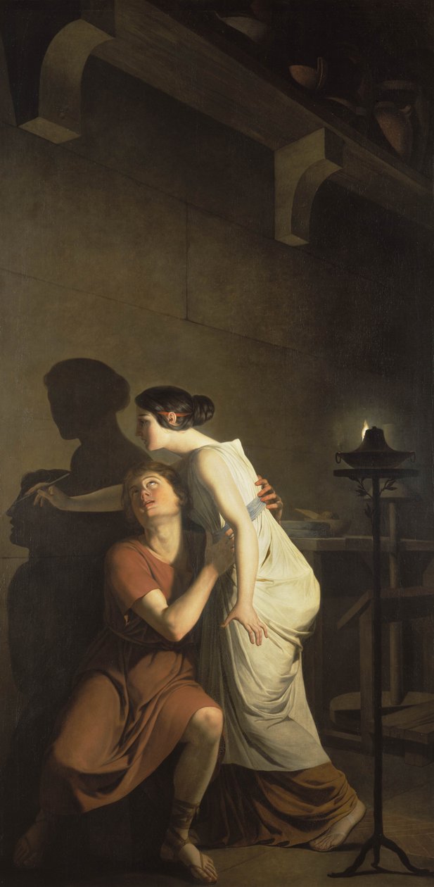Dibutades, ou a Origem do Desenho, 1791 de Joseph Benoît Suvée