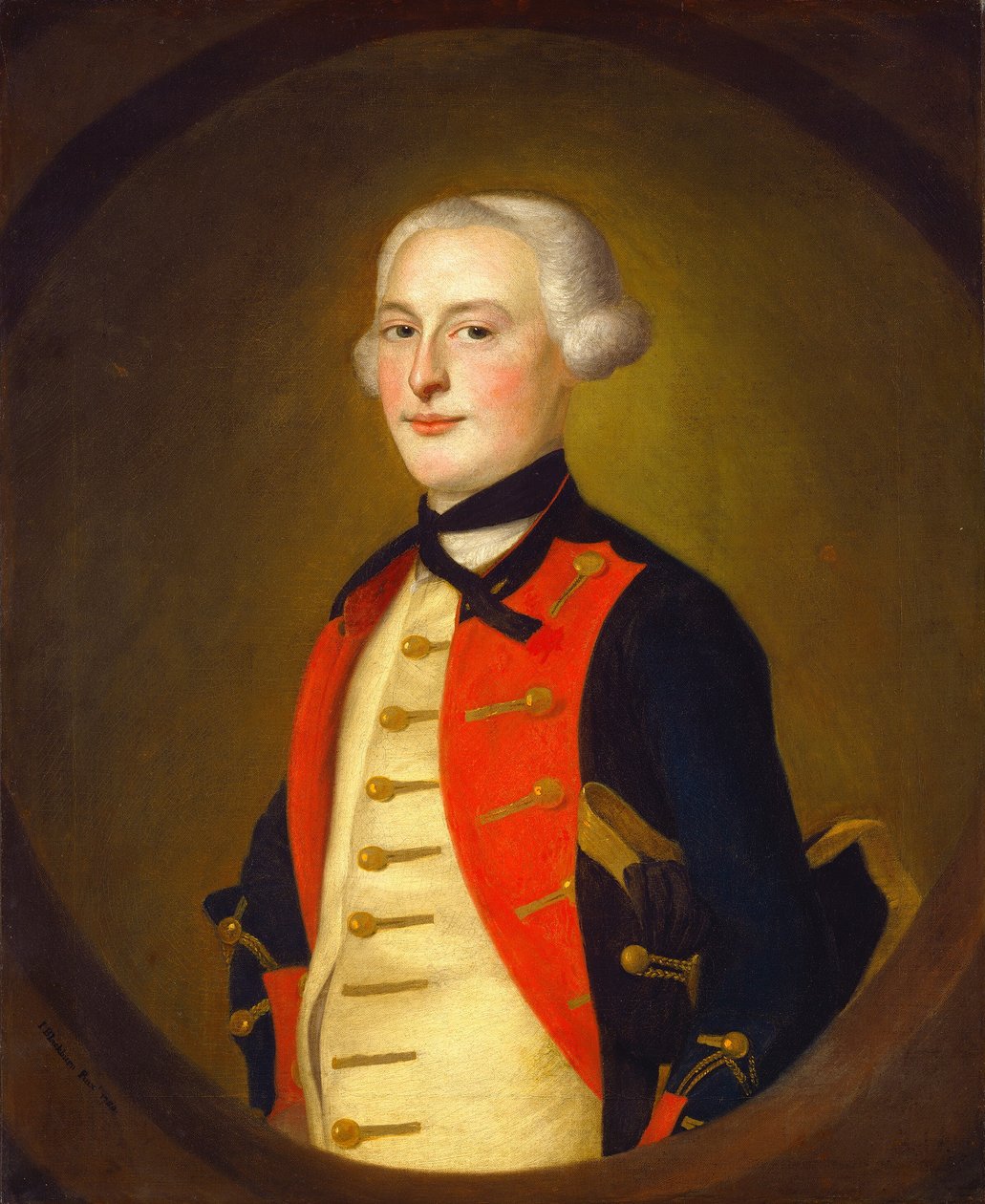 Um oficial militar, 1756. de Joseph Blackburn